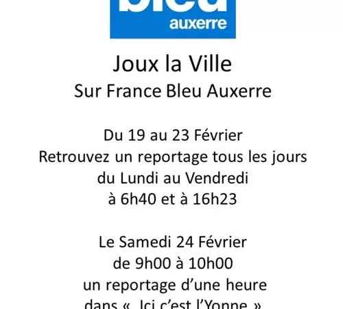 Joux la Ville est sur France Bleu Auxerre